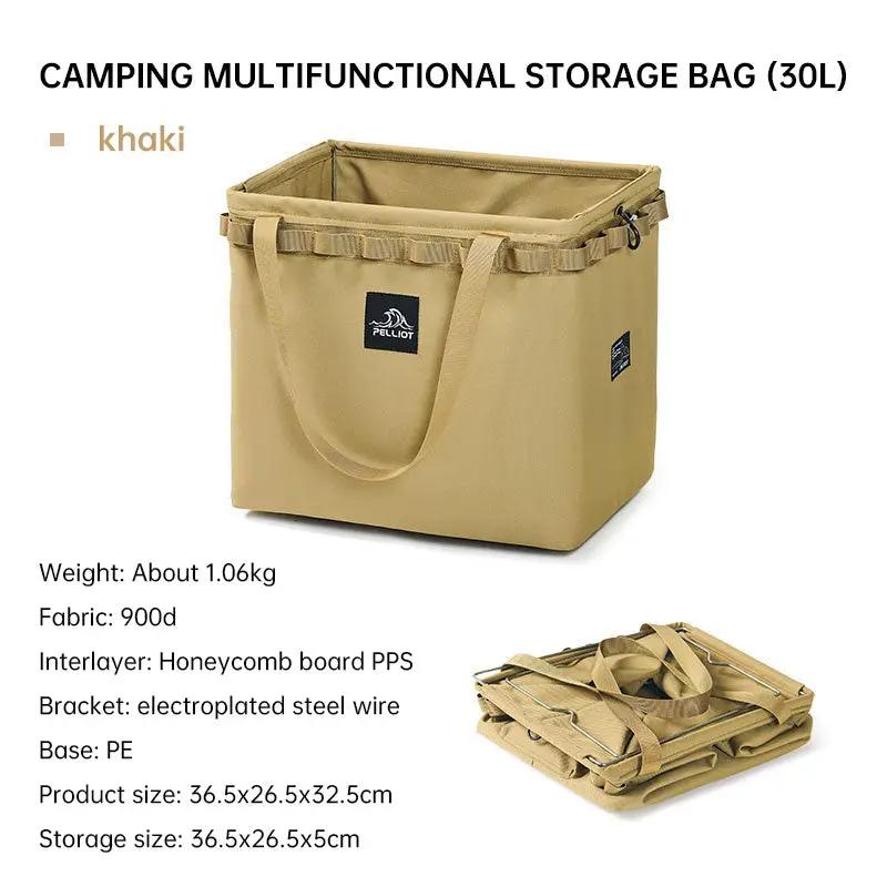 Outdoor Camping Portable Folding Storage Bag Equipment Tent Camping Cutlery Square Organizer Box by eprolo