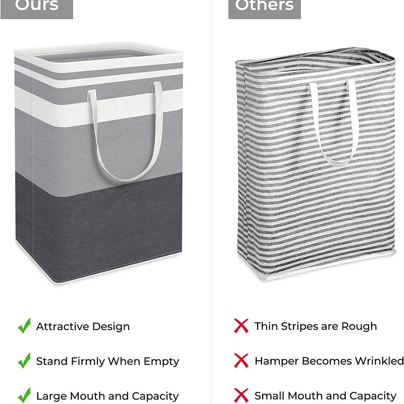 Collapsible Fabric Laundry Hamper Clothing Storage Basket Multi-purpose Organizer Large Capacity Dirty Clothes Bag by eprolo