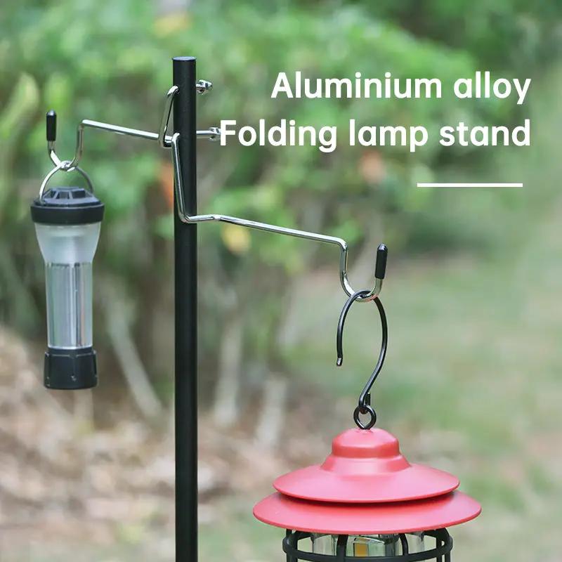 Outdoor Lightweight Aluminum Alloy Portable Camping Lamp Holder Lantern Stand with Storage Bag by eprolo