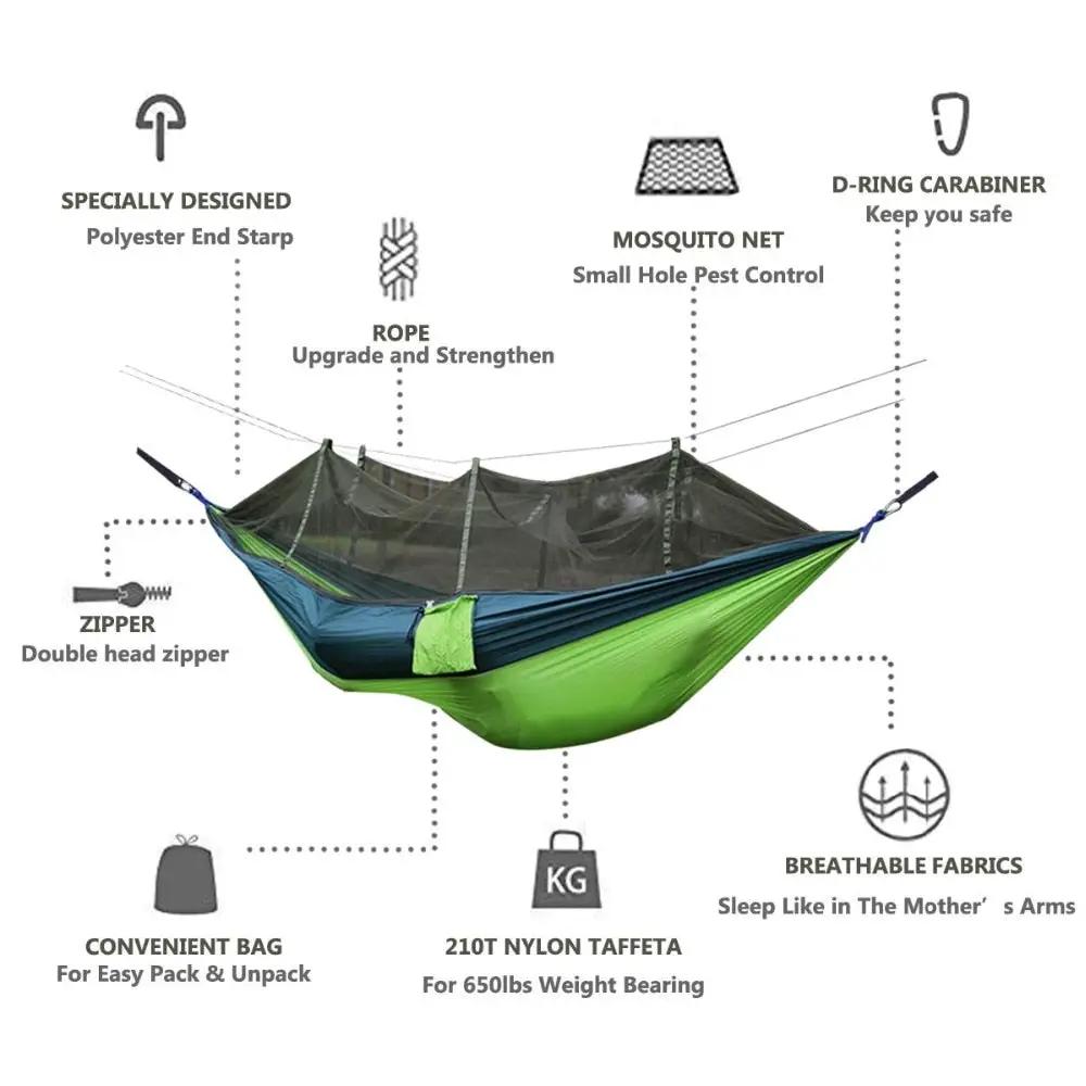 Ultralight Parachute Hammock Hunting Mosquito Net Double Person Sleeping Bed Drop-Shipping Outdoor Camping Portable Hammock by eprolo
