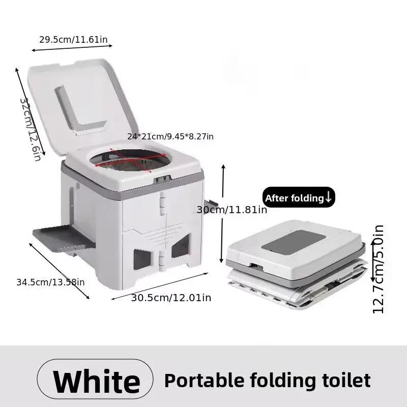 Foldable Portable Toilet for Car & Camping - Emergency Outdoor Stool with Odor-Proof Design, Adult Travel Toilet by eprolo