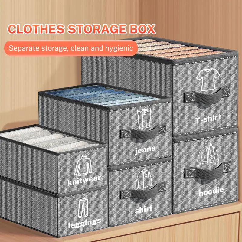 Closets Clothes Organizer Pants Jeans Storage Box Cabinet Drawer Organizer Underwear Socks T-Shirt Wardrobe Storage Organizers by eprolo