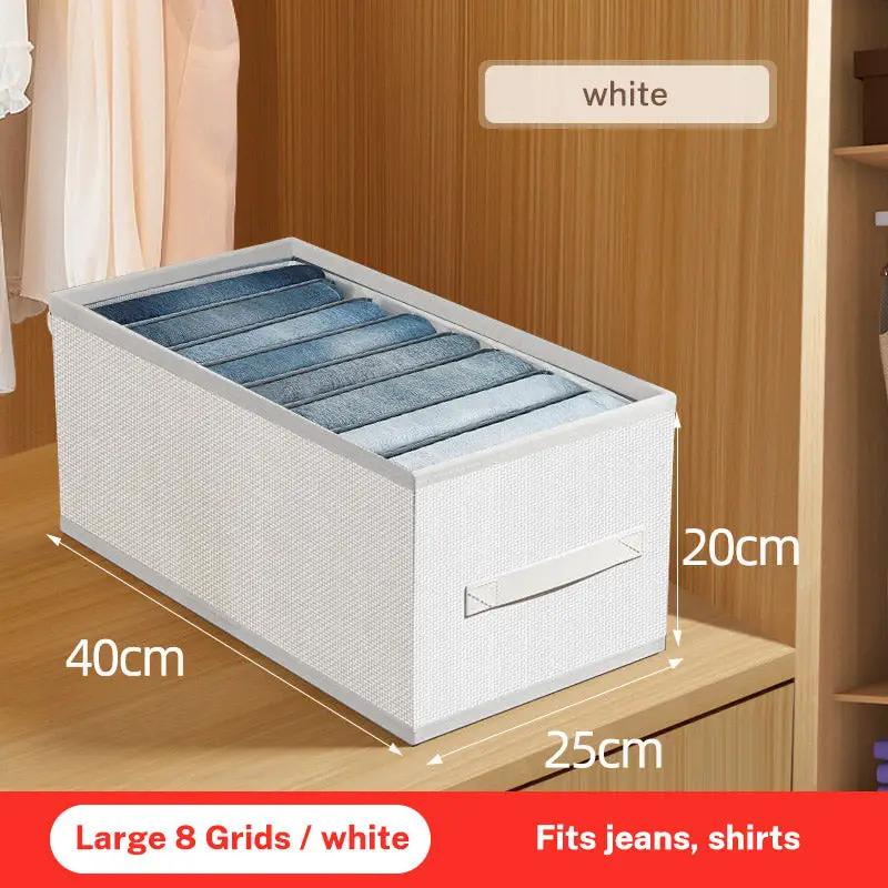 Closets Clothes Organizer Pants Jeans Storage Box Cabinet Drawer Organizer Underwear Socks T-Shirt Wardrobe Storage Organizers by eprolo