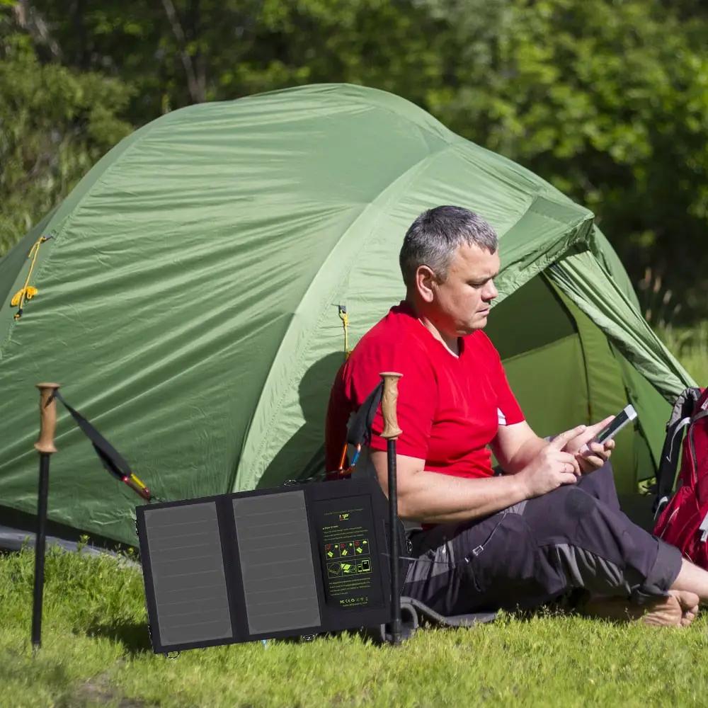 Solar Panel 10W 5V Solar Charger Portable Solar Battery Chargers Charging for Phone for Hiking etc. Outdoors. by eprolo