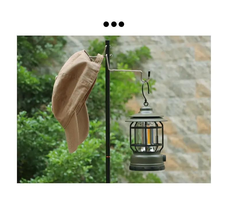 Outdoor Lightweight Aluminum Alloy Portable Camping Lamp Holder Lantern Stand with Storage Bag by eprolo