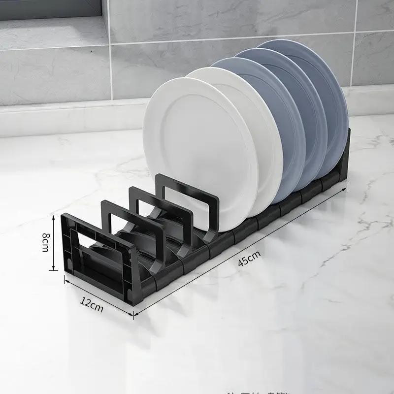 Space Aluminum Draining Dish Rack Cutlery Rack Drawer Dish Rack Nail Free Kitchen Supplies Storage Rack by eprolo