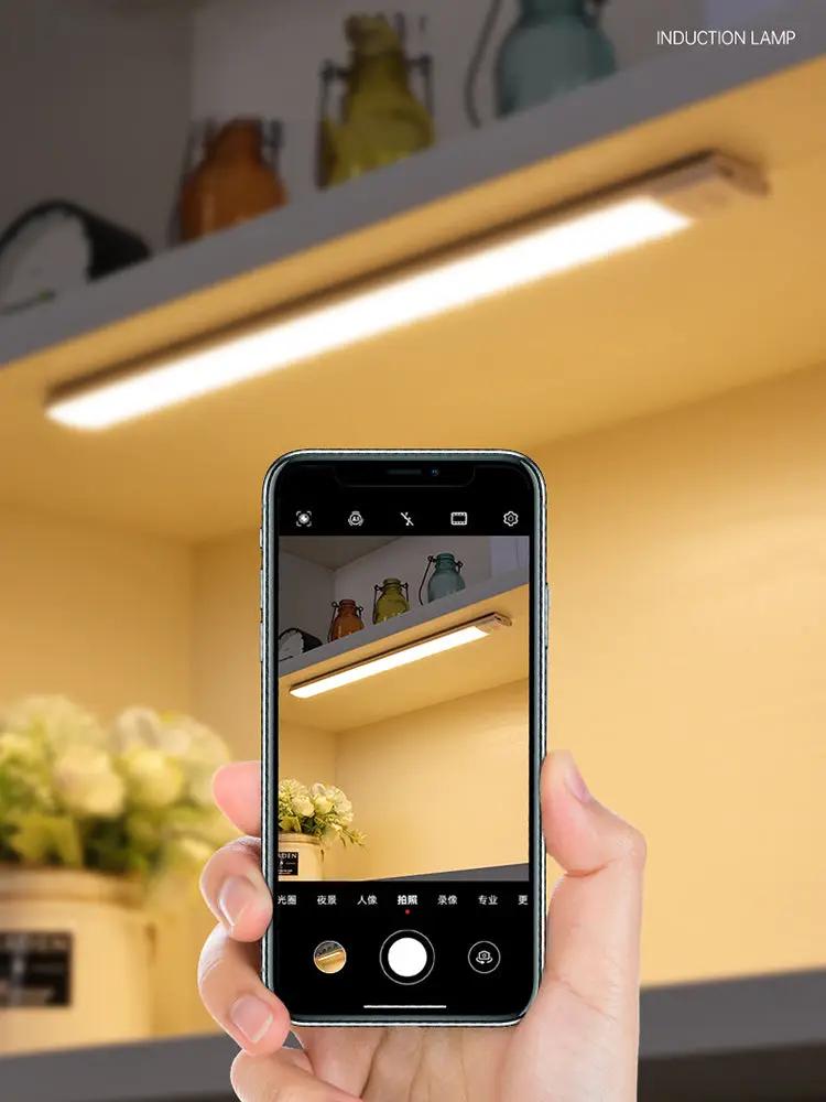 Ultra-Thin Intelligent Body Sensor Led Lights Long Strip Wireless Magnetic Closet Lights With Rechargeable Wine Cabinet Light Strip by eprolo
