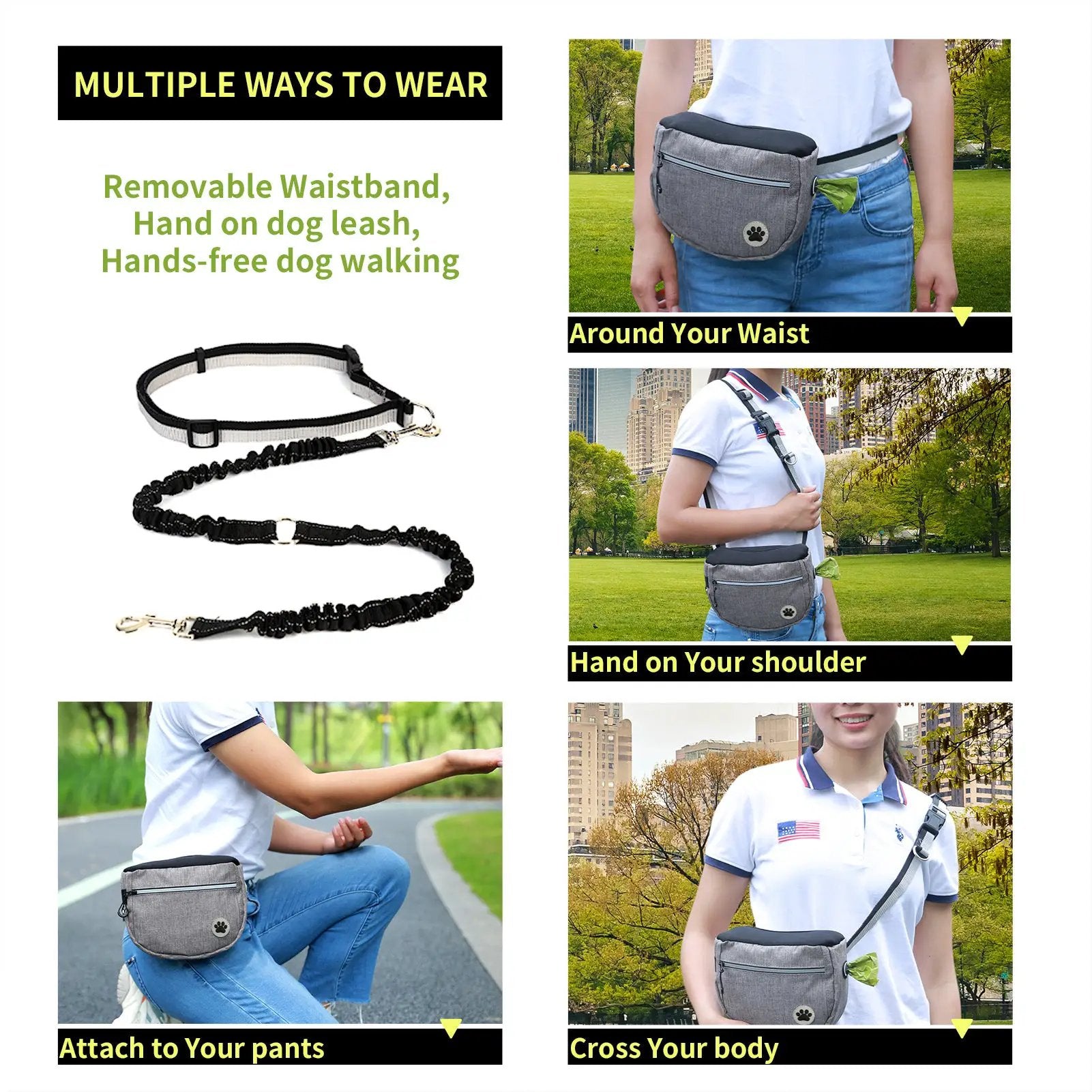 Pet Snack Bag Walking Dog Artifact Pet Training Pockets Outing Dog Training Snack Bag by eprolo