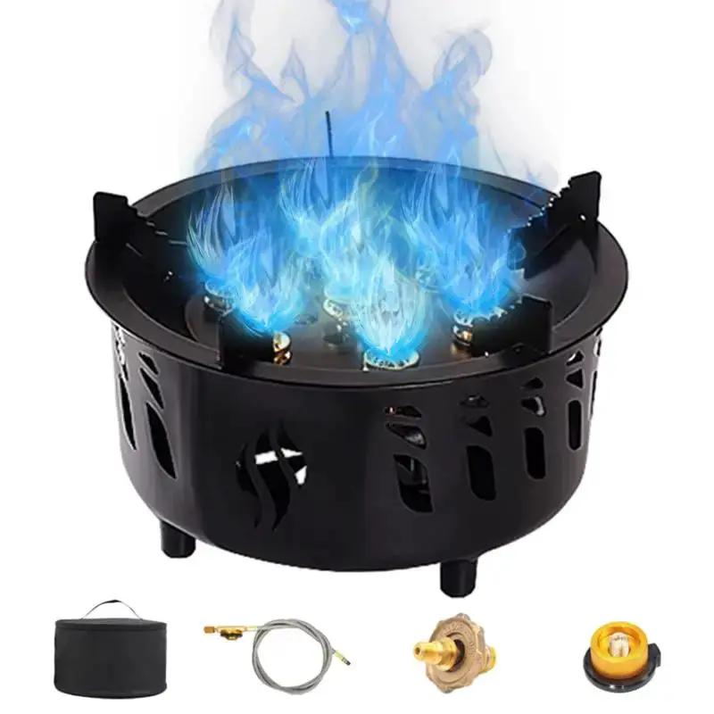 Camping Gas Burner 7-Core Strong Fire Power Portable Cassette Stove Carrying Bag Outdoor Camping Hiking fishing Supplies by eprolo