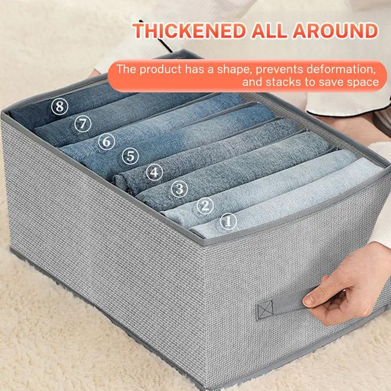 Closets Clothes Organizer Pants Jeans Storage Box Cabinet Drawer Organizer Underwear Socks T-Shirt Wardrobe Storage Organizers by eprolo