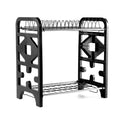 2 Layers Stainless Steel Dish Storage Rack Kitchen Storage Holder Dish Bowl Drain Rack by eprolo