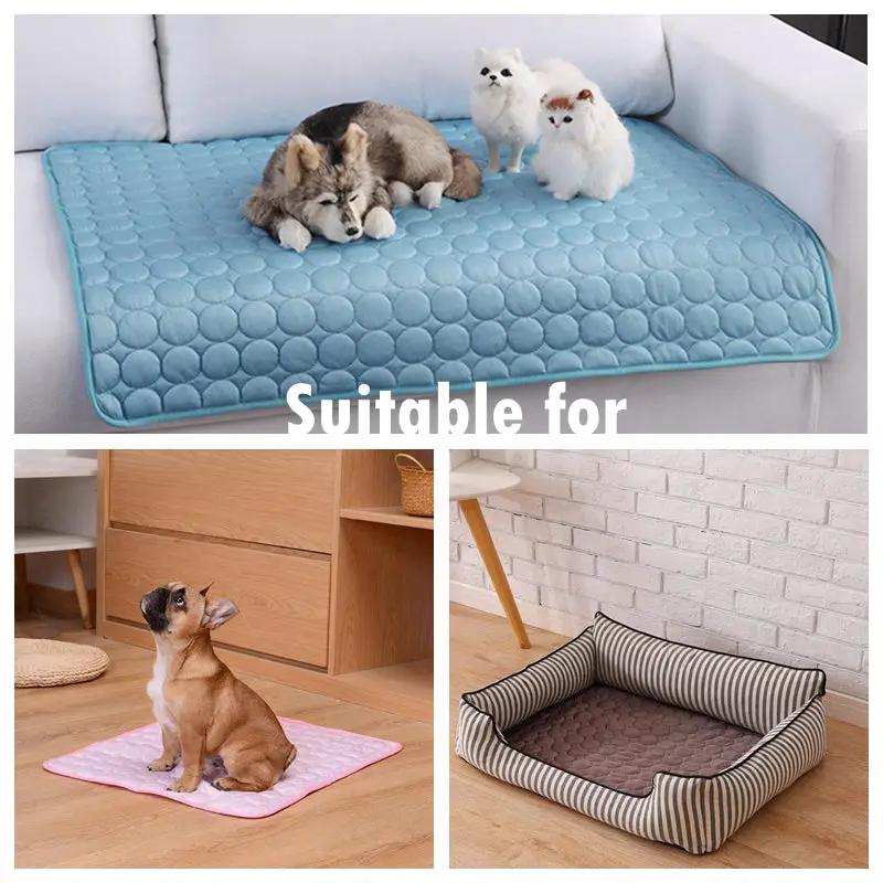 Dog Mat Cooling Summer Pad Mat For Dogs Cat Blanket Sofa Breathable Pet Dog Bed Summer Washable For Small Medium Large Dogs Car by eprolo