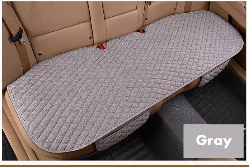 Flax Car Seat Cover Four Seasons Front Rear Linen Fabric Cushion Breathable Protector Mat Pad Auto accessories Universal Size by eprolo