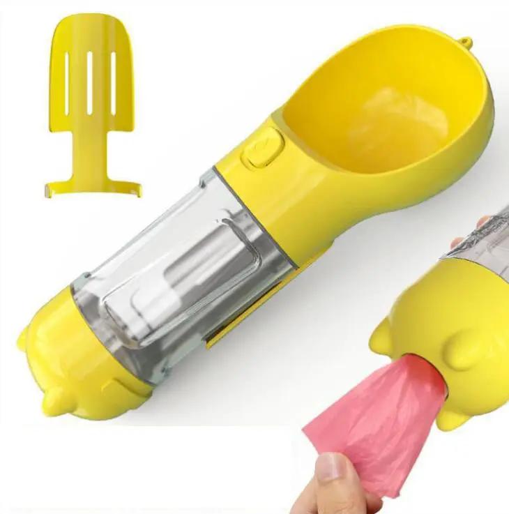Portable Pet Cat Dog Water Bottle Feeder Container Drinking Bowl Dispenser With Poop Shovel Plastic Bags Leak Proof Lock Sale by eprolo