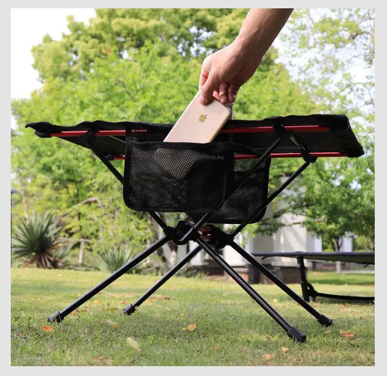 Ultra Light Folding Table Outdoor Camping Camping Car Portable Barbecue Picnic Cup Hole Mobile Phone Bag Small Table by eprolo