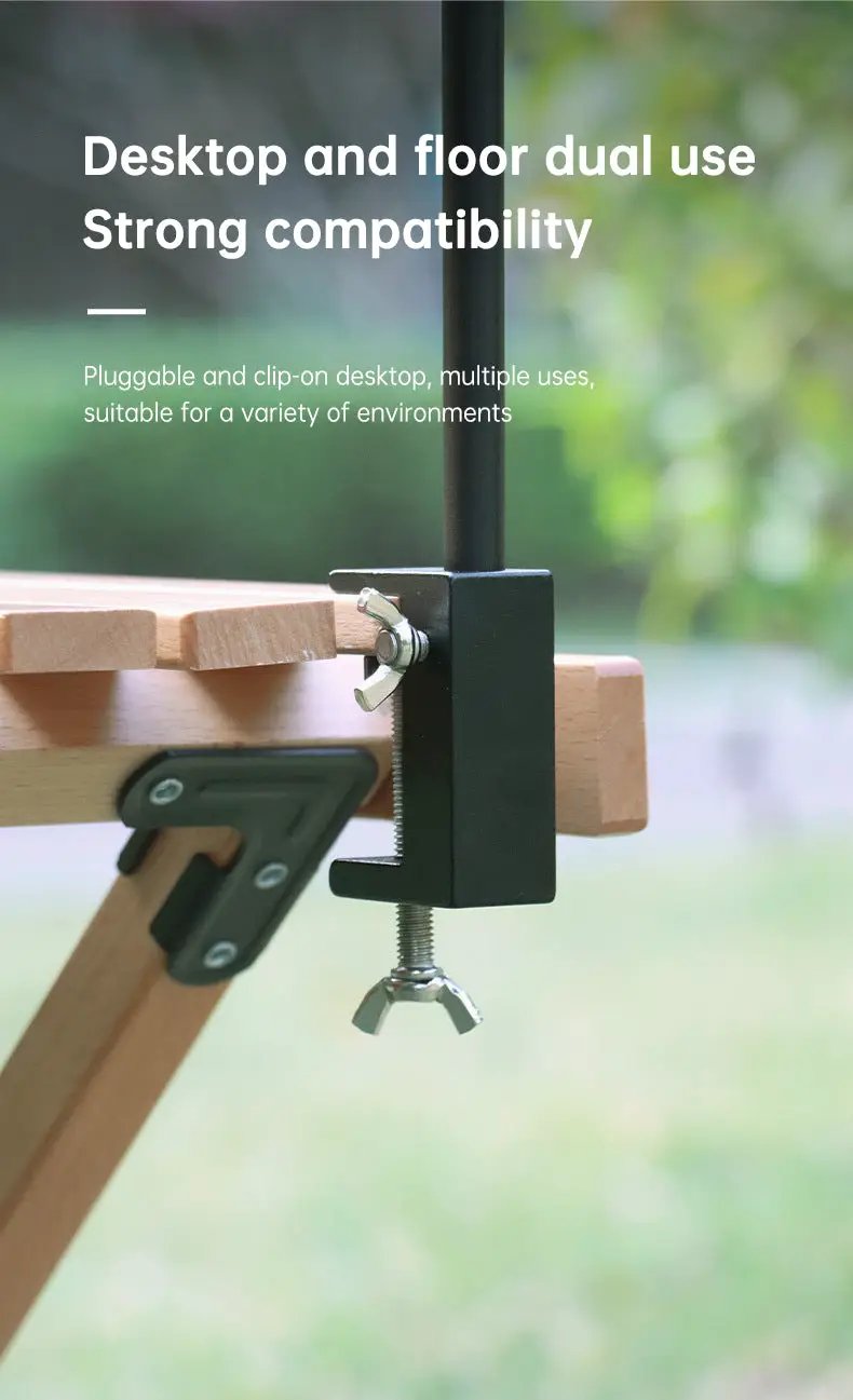Outdoor Lightweight Aluminum Alloy Portable Camping Lamp Holder Lantern Stand with Storage Bag by eprolo