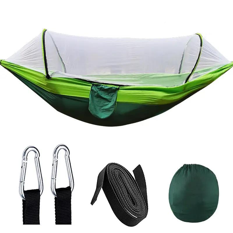 Automatic Quick Opening Mosquito Net Hammock Outdoor Camping Pole Mosquito Net Hammock Anti Roll Nylon Hammock by eprolo