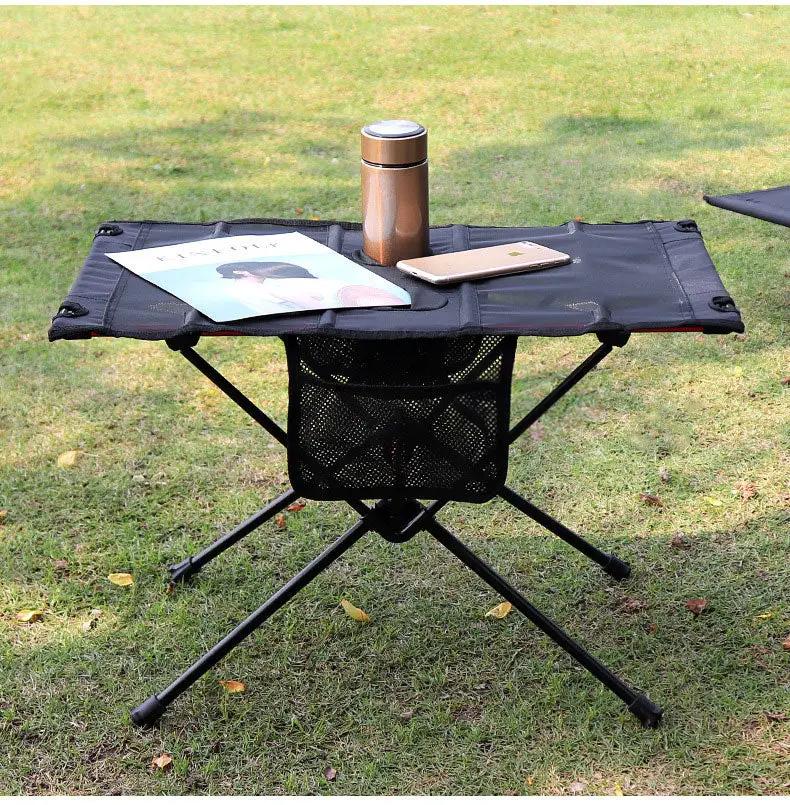 Ultra Light Folding Table Outdoor Camping Camping Car Portable Barbecue Picnic Cup Hole Mobile Phone Bag Small Table by eprolo
