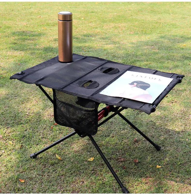Ultra Light Folding Table Outdoor Camping Camping Car Portable Barbecue Picnic Cup Hole Mobile Phone Bag Small Table by eprolo