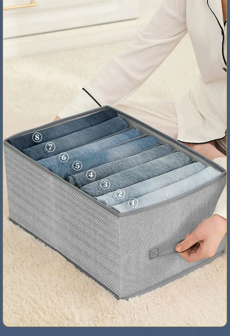 Closets Clothes Organizer Pants Jeans Storage Box Cabinet Drawer Organizer Underwear Socks T-Shirt Wardrobe Storage Organizers by eprolo