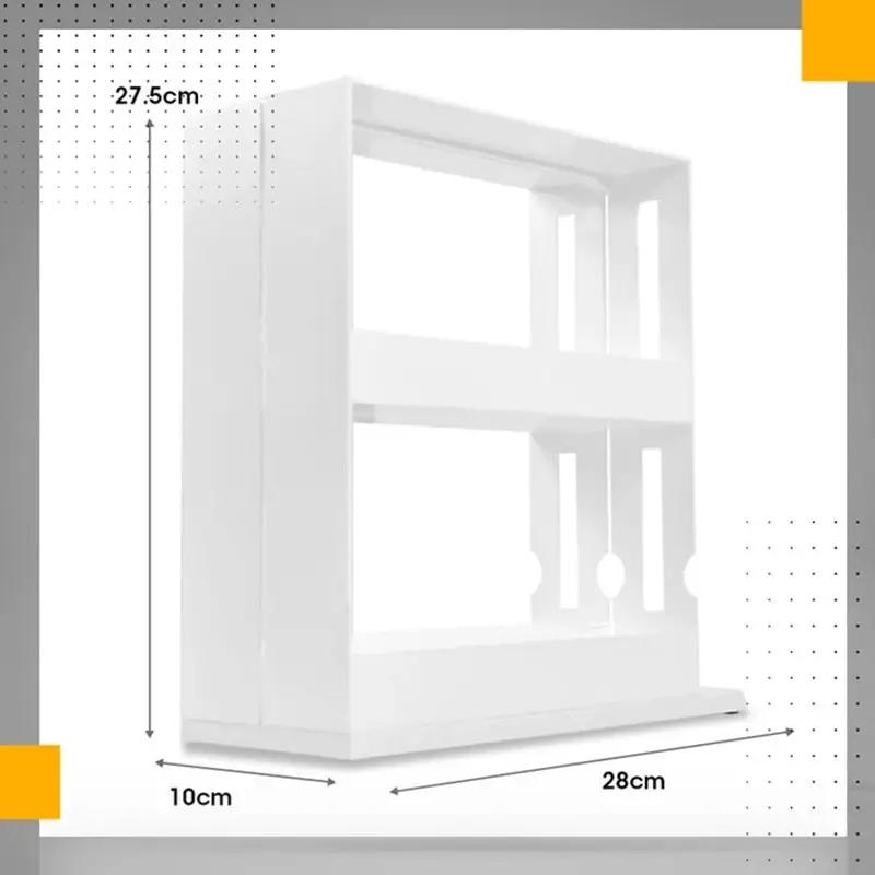 Kitchen Spice Organizer Rack Multi-Function Rotating Storage Shelf Slide Kitchen Cabinet Cupboard Organizer Kitchen Storage Rack by eprolo