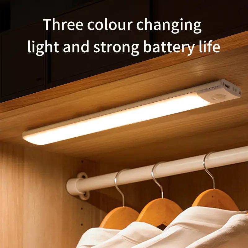 Ultra-Thin Intelligent Body Sensor Led Lights Long Strip Wireless Magnetic Closet Lights With Rechargeable Wine Cabinet Light Strip by eprolo