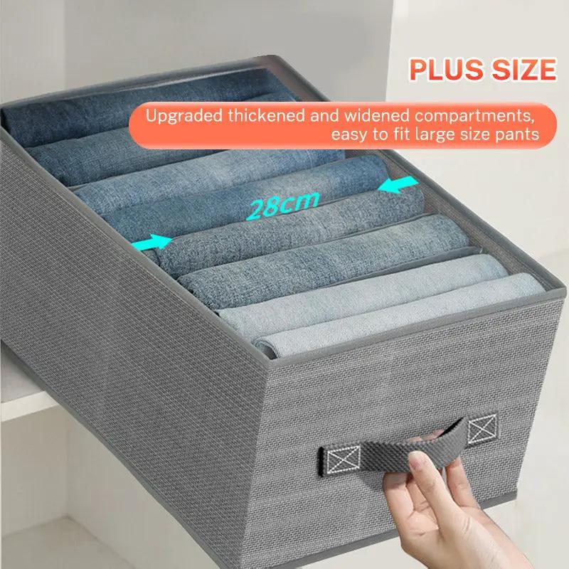 Closets Clothes Organizer Pants Jeans Storage Box Cabinet Drawer Organizer Underwear Socks T-Shirt Wardrobe Storage Organizers by eprolo