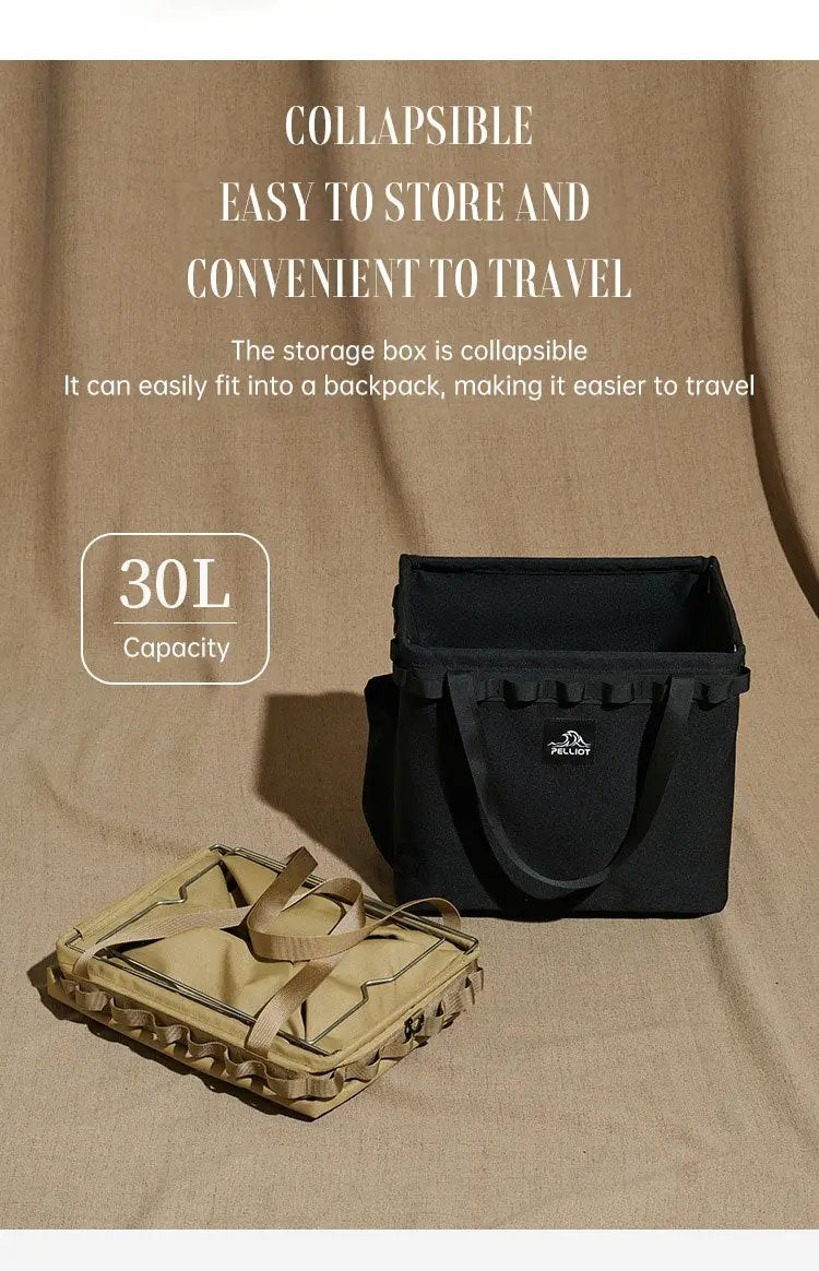 Outdoor Camping Portable Folding Storage Bag Equipment Tent Camping Cutlery Square Organizer Box by eprolo