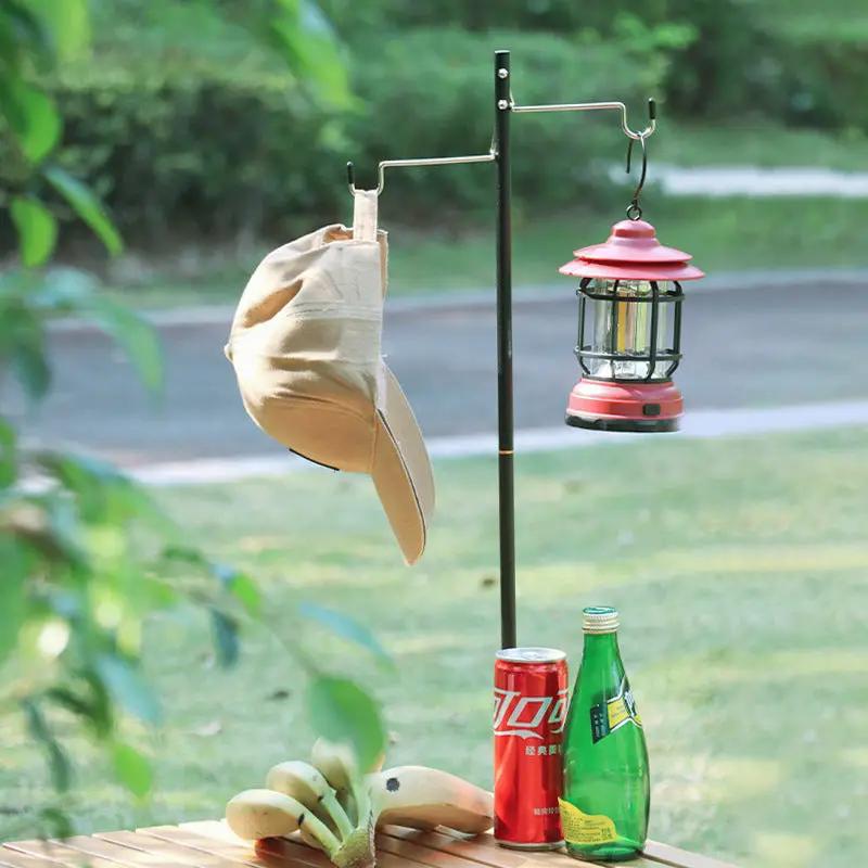 Outdoor Lightweight Aluminum Alloy Portable Camping Lamp Holder Lantern Stand with Storage Bag by eprolo