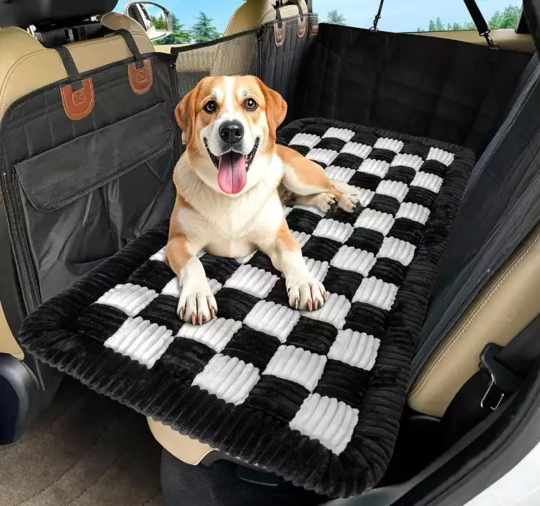 Sleeping Car Mat Pet Thickened Seat Pad Car Back Seat Checkered Dog Bed In Stock Factory Wholesale by eprolo