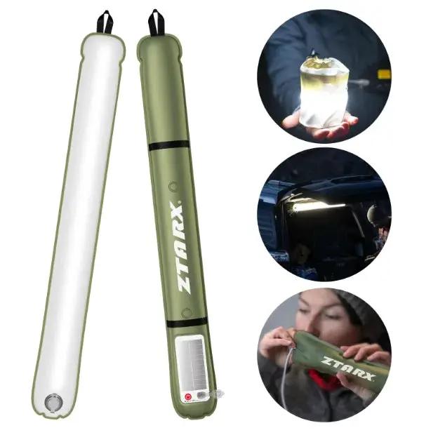 Outdoor folding inflatable camping light solar inflatable light waterproof magnetic suction column portable lantern by eprolo