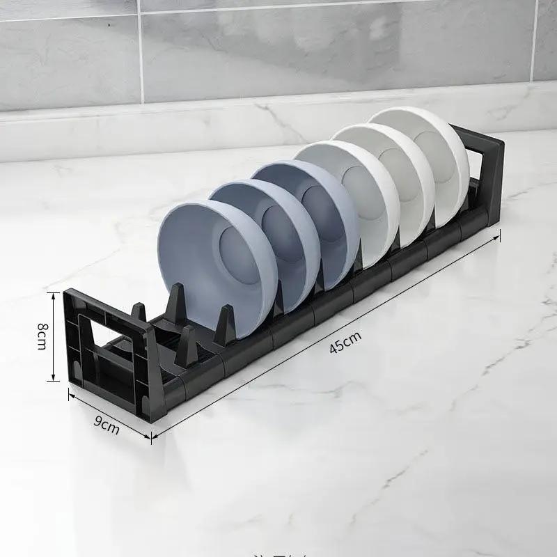 Space Aluminum Draining Dish Rack Cutlery Rack Drawer Dish Rack Nail Free Kitchen Supplies Storage Rack by eprolo