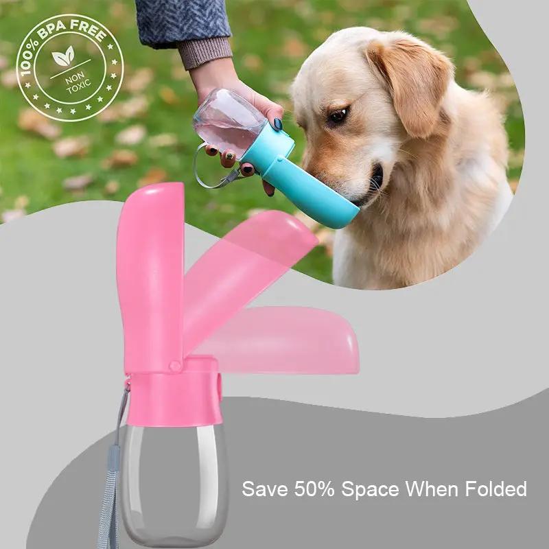 300ML Dog Out Drinking Water Bottle With Filter Element Pet Accompanying Cup Portable Pet Folding Water Cup by eprolo