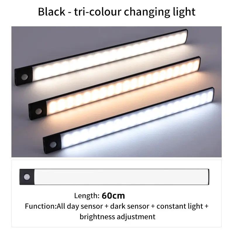 Ultra-Thin Intelligent Body Sensor Led Lights Long Strip Wireless Magnetic Closet Lights With Rechargeable Wine Cabinet Light Strip by eprolo