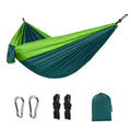 Outdoor Hammock Camping Single And Double Parachute Fabric Color Matching Hammock Widened Swing Indoor Leisure by eprolo