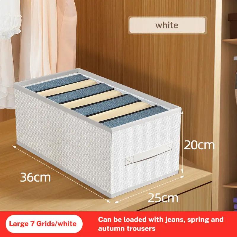 Closets Clothes Organizer Pants Jeans Storage Box Cabinet Drawer Organizer Underwear Socks T-Shirt Wardrobe Storage Organizers by eprolo