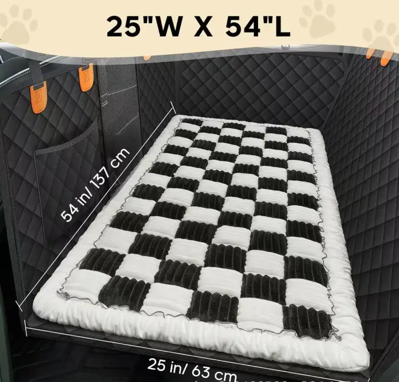 Sleeping Car Mat Pet Thickened Seat Pad Car Back Seat Checkered Dog Bed In Stock Factory Wholesale by eprolo