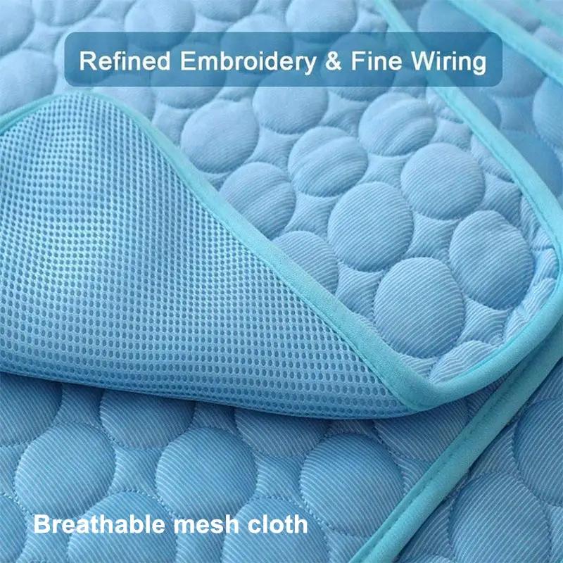 Dog Mat Cooling Summer Pad Mat For Dogs Cat Blanket Sofa Breathable Pet Dog Bed Summer Washable For Small Medium Large Dogs Car by eprolo