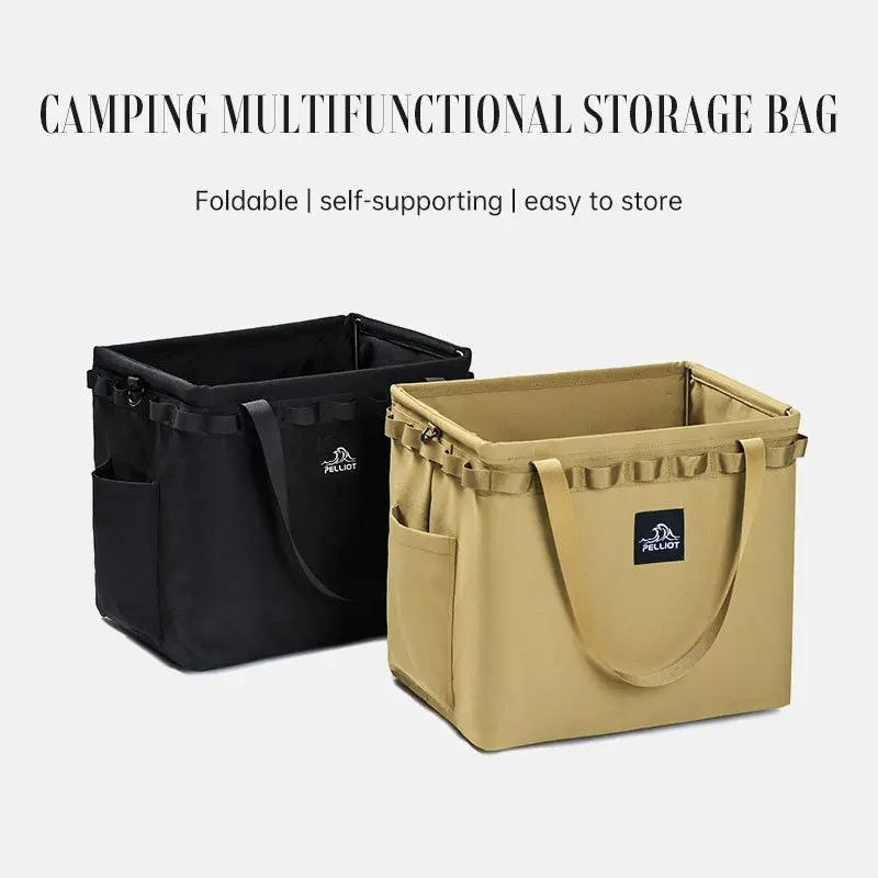 Outdoor Camping Portable Folding Storage Bag Equipment Tent Camping Cutlery Square Organizer Box by eprolo
