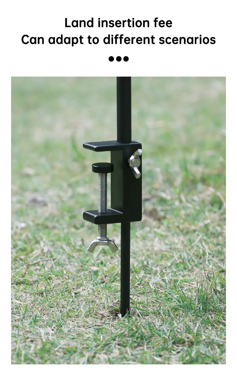 Outdoor Lightweight Aluminum Alloy Portable Camping Lamp Holder Lantern Stand with Storage Bag by eprolo