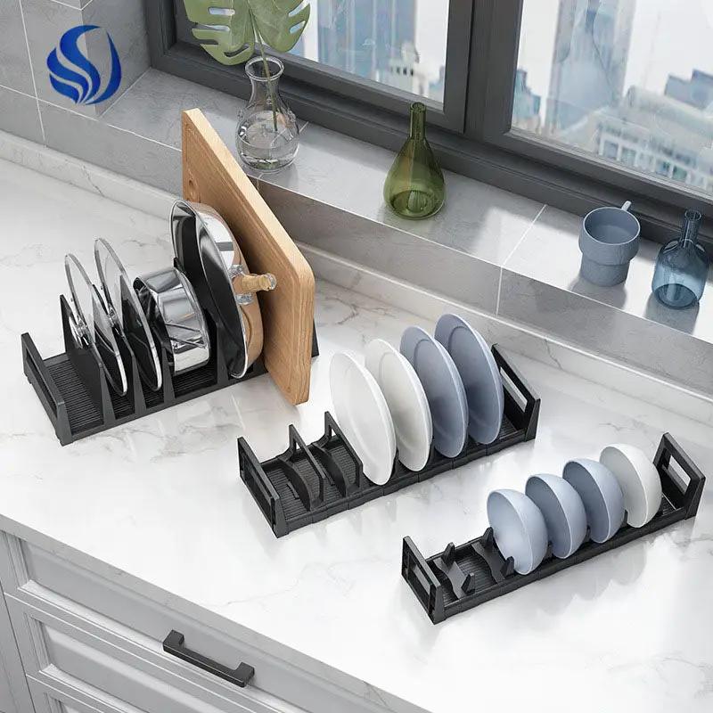 Space Aluminum Draining Dish Rack Cutlery Rack Drawer Dish Rack Nail Free Kitchen Supplies Storage Rack by eprolo