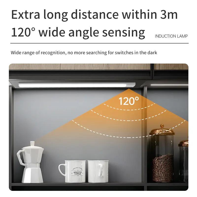 Ultra-Thin Intelligent Body Sensor Led Lights Long Strip Wireless Magnetic Closet Lights With Rechargeable Wine Cabinet Light Strip by eprolo