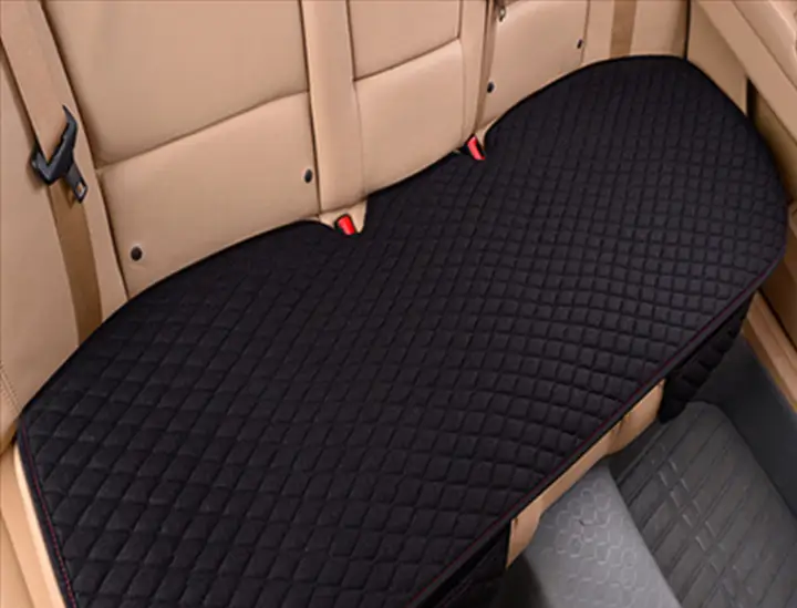 Flax Car Seat Cover Four Seasons Front Rear Linen Fabric Cushion Breathable Protector Mat Pad Auto accessories Universal Size by eprolo