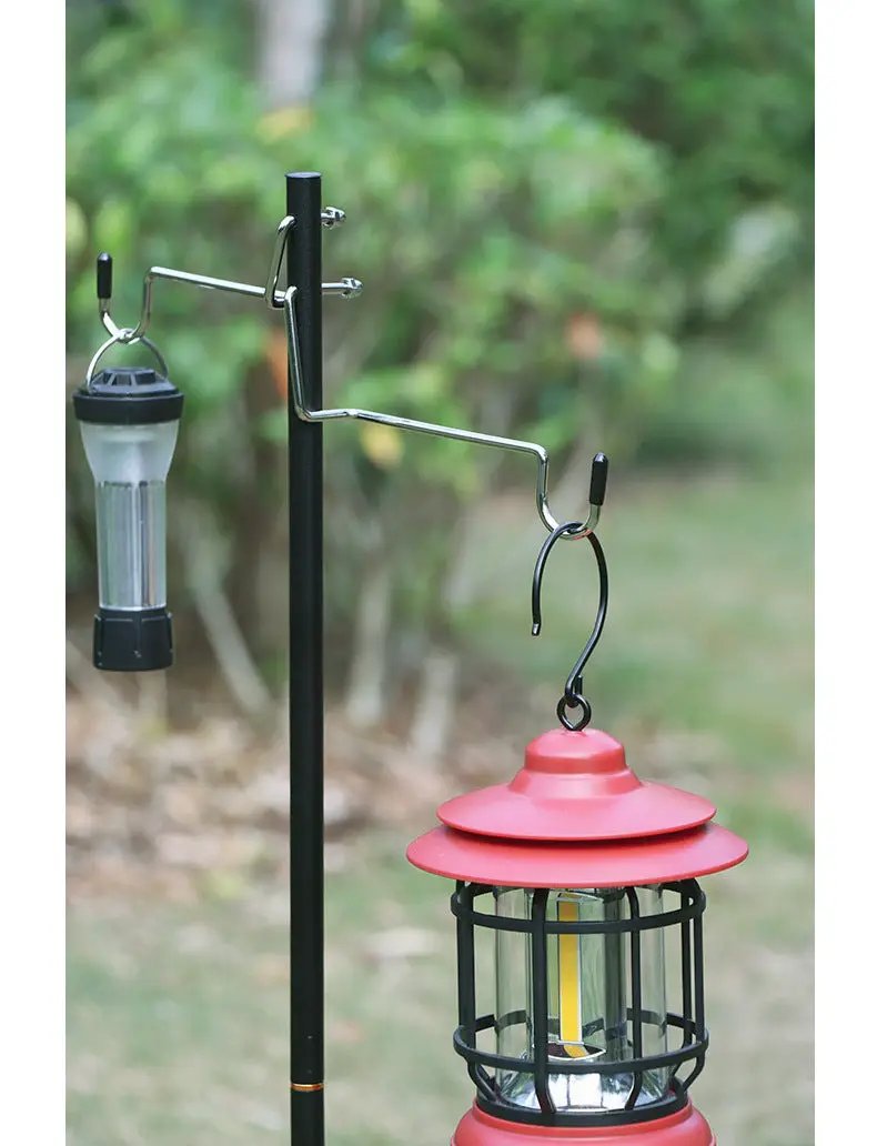 Outdoor Lightweight Aluminum Alloy Portable Camping Lamp Holder Lantern Stand with Storage Bag by eprolo